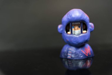 Bangkok, Tayland - 12 Haziran 2025 FARMER BOB Feeling You Series, A Toy Name is Anxious. Koleksiyon FARMER BOB Seni Hissediyor Serisi