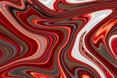 Soyut arkaplan dokusunu kırmızıyla sıvılaştır. Modern akışkan tasarım dijital sanat, posterler, duvar kağıtları ya da modaya uygun estetik projeler için.