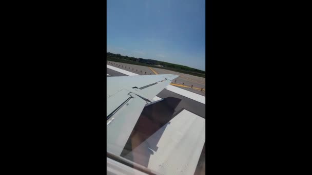 Táxi Pista Decolagem Wingtip Ver Vídeo — Vídeo de Stock