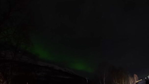 绿色和红色北极光 Hd视频 — 图库视频影像