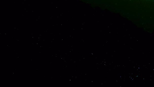 Движущиеся Звезды Кромешном Ночном Небе — стоковое видео