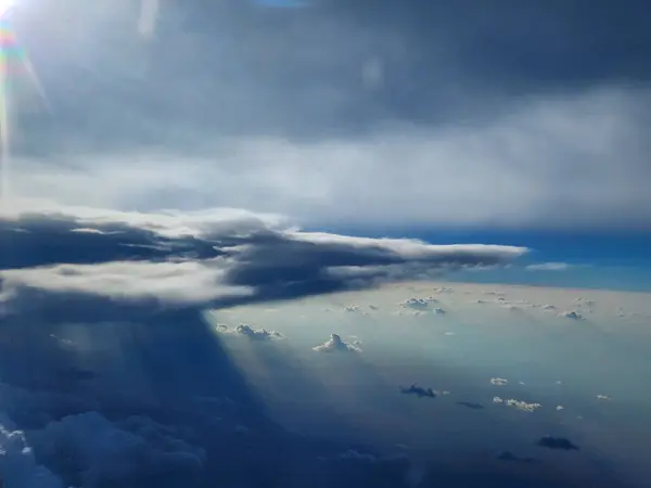 stock image Thunderhead and sunbeams filtering through Sahara dust