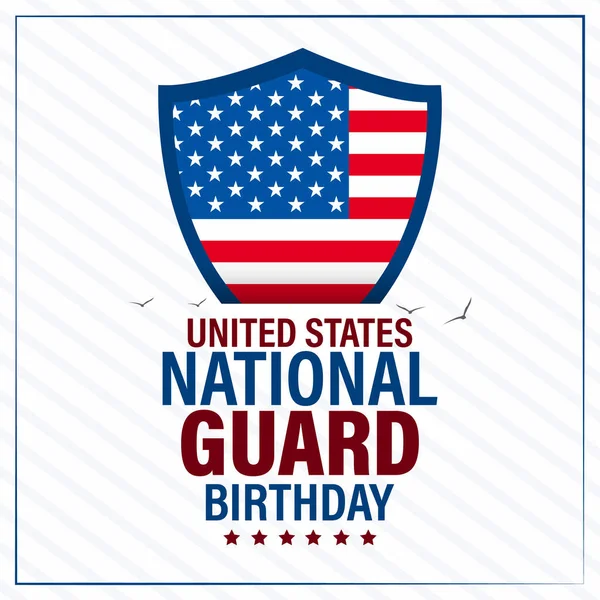Aniversário Guarda Nacional Dos Estados Unidos Comemorado Dezembro Fundo Cartaz — Vetor de Stock