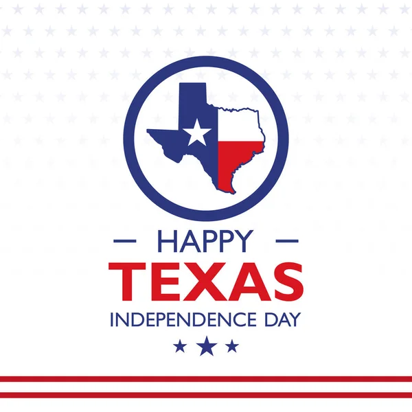 Março Dia Independência Texas Fundo Cartaz Cartão Banner Ilustração Vetorial — Vetor de Stock