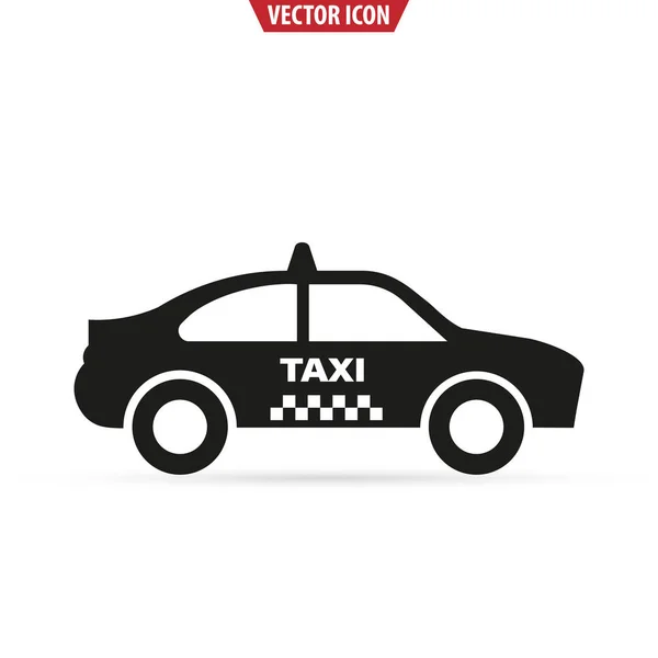 Icona Taxi Design Piatto Alla Moda Icona Dell Auto Illustrazione — Vettoriale Stock