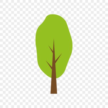 Simple tree icon. Forest and garden symbol. vector illustration