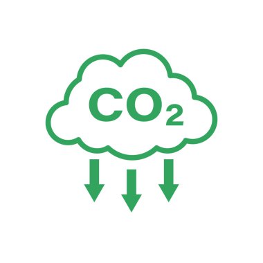 Carbon dioxide reduction. Co2 emissions. Gas reduction business concept. Isolated vector illustration