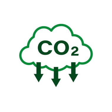 Carbon dioxide reduction. Co2 emissions. Gas reduction business concept. Isolated vector illustration