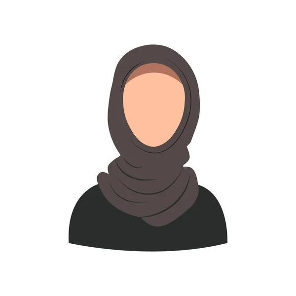 Arab Arca Hidzsábbal Borítva Muszlim Muszlim Lány Avatár Avatár Ikon — Stock Vector