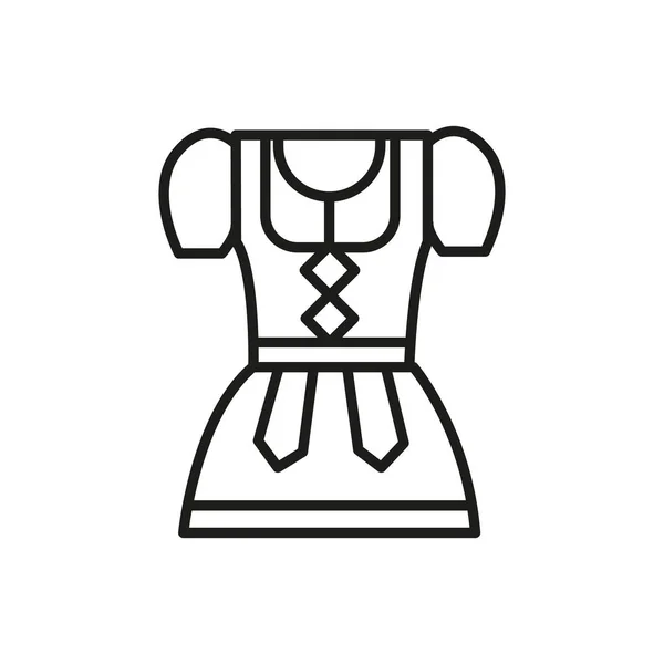 Dirndl 아이콘 아이콘 전통적인 드레스 일러스트 — 스톡 벡터