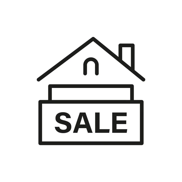 販売アイコン 不動産ローン 住宅価格 住宅ローンのための家 隔離ベクトルイラスト — ストックベクタ