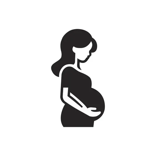 Mujer Embarazada Icono Simple Ilustración Vector Aislado Ilustración De Stock