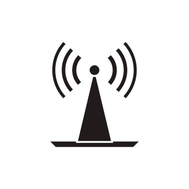 Anten simgesi. Yayın, verici. Vektör illüstrasyonu