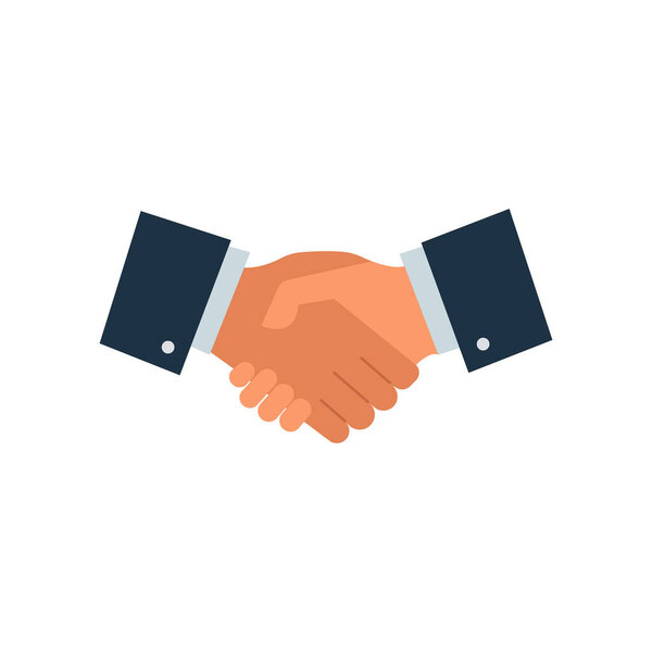 Handshake icon. Partnership, agreement, contract, teamwork. Vector design illustration