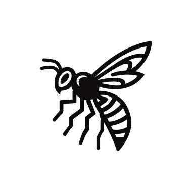 Yaratıcı Arı Simgesi. Bal Arısı, Bal Yapımı konsepti. İzole vektör logosu illüstrasyonu