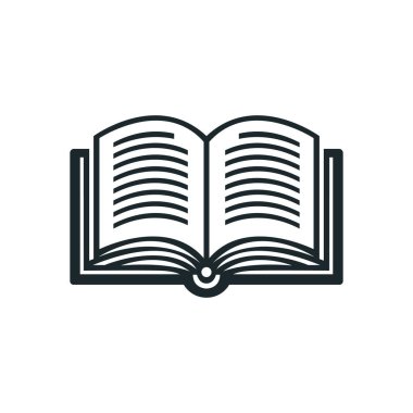 Kitap simgesini aç. Eğitim öğretim konsepti. Vektör illüstrasyonu