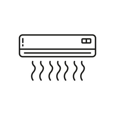  Klima hattı simgesi. İklim kontrol sistemi. Vektör çizimi. AC birim simgesi