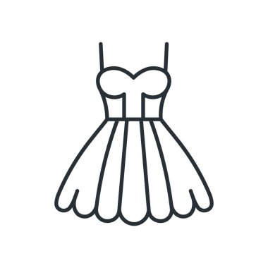 Kadın giyimi ikonu. İzole vektör illüstrasyonu