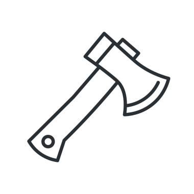 Balta çizgisi simgesi. İzole vektör illüstrasyonu.