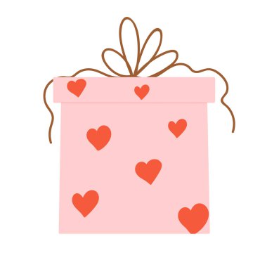 Sevgililer günü sürprizi. Romantizm kutlaması, çift sıcak ilişki vektörü çizimi