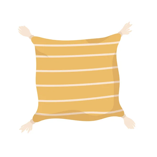 Travesseiro Confortável Decorativo Almofada Dormir Quarto Decorativo Travesseiro Vetor Ilustração — Vetor de Stock
