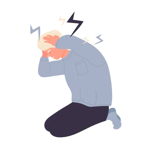 Психические Расстройства Стресс Проблемы Здоровьем Векторная Иллюстрация Депрессии — стоковый вектор