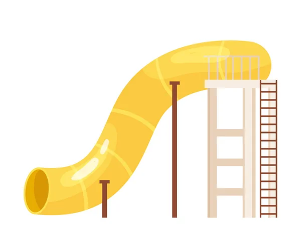 Трубы Развлечений Аквапарке Слайд Трубки Плавания Векторная Иллюстрация Бассейна — стоковый вектор