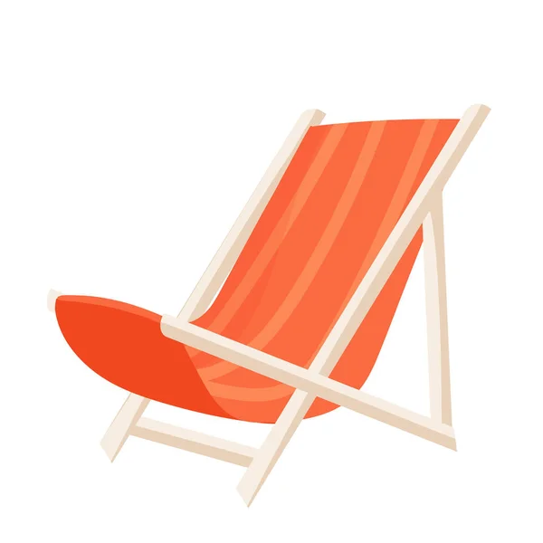 Aquapark Relaxing Chair Sunbathing Pool Chair Outdoor Waterpark Resort Vector — Stock Vector