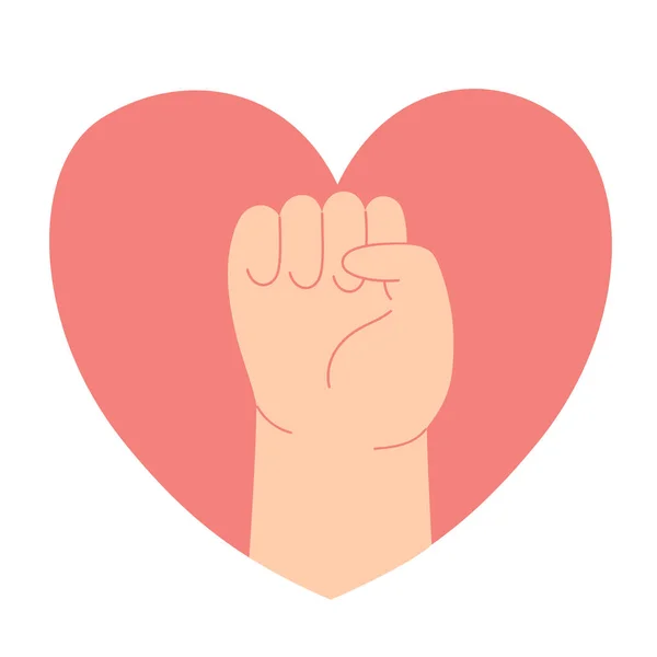 Передайте Концепцію Серця Зупинити Військовий Знак Потужність Серця Векторні Ілюстрації — стоковий вектор