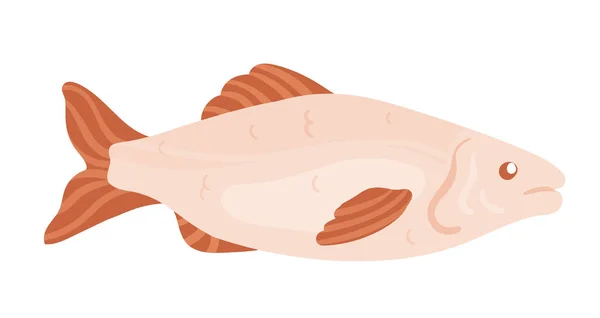 レッドシーフードの魚 生魚フィレット 健康的なシーフードメニュー 日本料理ベクターイラスト — ストックベクタ