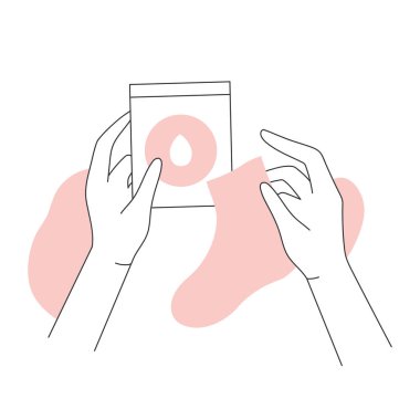 Ayak kozmetik soyma maskesi. Ayak sağlığı cilt bakımı, spa tedavi çizgisi vektör çizimi