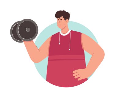 Jimnastik hocası. Spor koçu profesyonel, antrenman eğitmeni çizgi film vektör illüstrasyonu