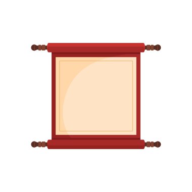 Çin kağıt parşömeni. Doğu Asya parşömen kağıdı, Japon kültür karikatürü vektör çizimi