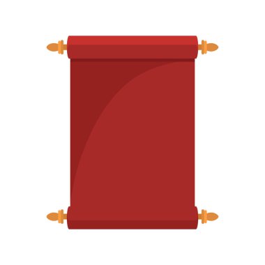 Çin kırmızı kağıt parşömeni. Doğu Asya parşömen kağıdı, Japon kültür karikatürü vektör çizimi