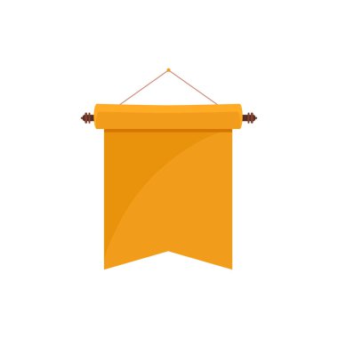 Çin asılmalı kağıt tomarı. Doğu Asya parşömen kağıdı, Japon kültür karikatürü vektör çizimi