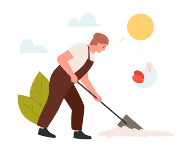 Kahve çekirdeği kurutma işlemi. Doğal kahve üretimi vektör çizimi