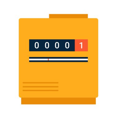 Elektrik sayacı. Elektrikçi aletleri ve elektrikçi düz vektör illüstrasyonunu sağlıyor