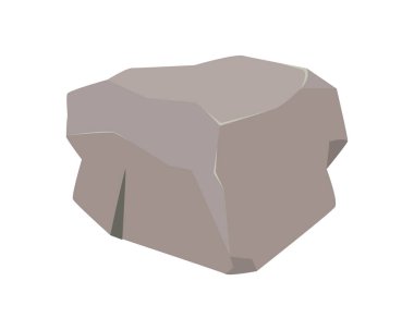 Gri parke taşı, doğal kaya katı taş peyzaj vektörü çizimi için.