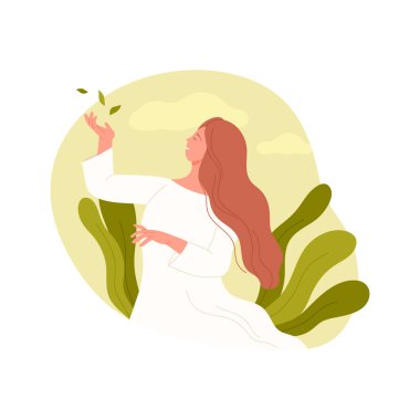 INFP MBTI tipi, romantik ve lirik içe dönük, sezgisel ve duygu dolu kişilik vektör çizimi