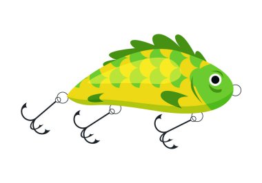 Canlı ve eğlenceli bir karikatür tarzı balık yemi. Hem eğlence hem de etkinlik arayan balıkçılar için özel olarak tasarlandı.