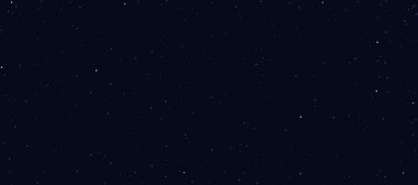 Yıldızlı bir gece gökyüzünün huzurlu bir görüntüsü. Derin ve karanlık bir alana saçılmış sayısız yıldızı gösteriyor. Astronomi, sükunet ve evrenin güzelliği için mükemmel bir tema..