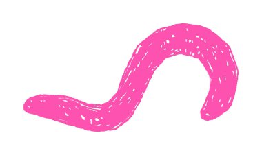 Modern yaratıcı tasarım vektörü illüstrasyonu için el çizimi soyut pembe karalamalar beyaz üzerine izole