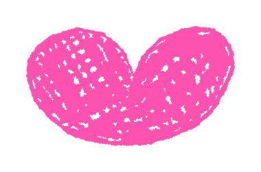 Kabataslak desenli ve dağınık benekli canlı pembe şekil, beyaz arkaplan vektör çiziminde izole edilmiş.