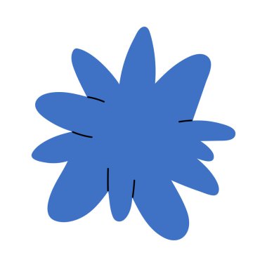 Yaratıcı tasarım vektörü illüstrasyonu için beyaz izole arkaplan üzerinde basit soyut mavi yıldız şekli