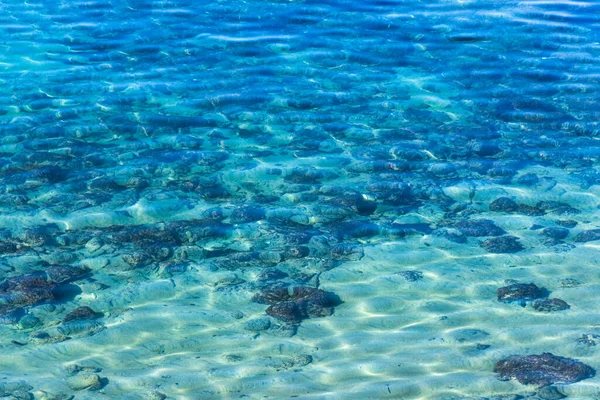 Transparente Ondulado Oceano Água Superfície Textura Fundo — Fotografia de Stock
