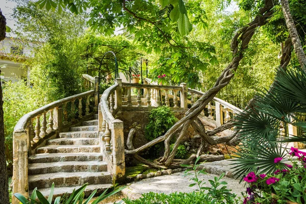 stock image Tramuntana mountains Alfabia gardens park. Mallorca Balearic Islands, Spain.