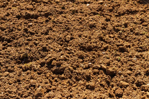Dark Brown Fresh Soil Background Ground Preparation Next Planting Season — Stock Photo, Image