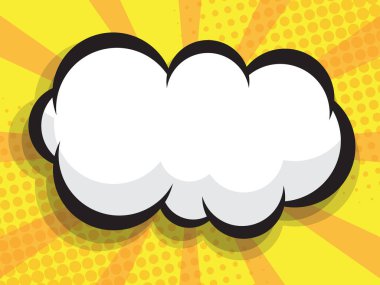 abstract comic book, pop art cartoon background with blank speech bubble vector illustration
