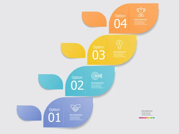 Abstract Steps Timeline Infographic Element Report Background Business Line Icon Vettoriale Stock