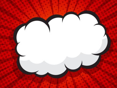 abstract comic book, pop art cartoon background with blank speech bubble vector illustration